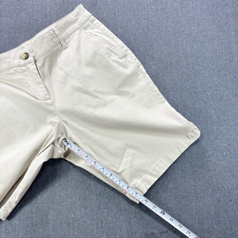 Tommy Bahama Chino Shorts Women Size 10 Beige Khaki Cotton Blend Stretch - Picture 7 of 9